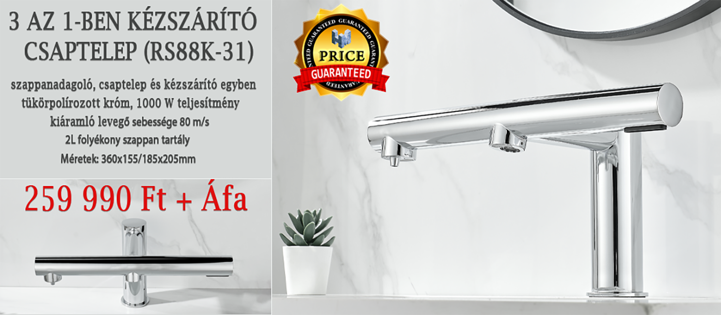 Csaptelep és kézszrító